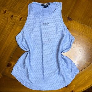 Koral Light Blue Netz Tank Top
